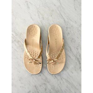 NWOT - Vionic Bella Toe Sandal - Gold Cork - Size 8
